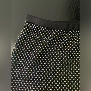 Black Mesh Rhinestone Mini Skirt – Festival or Party Wear